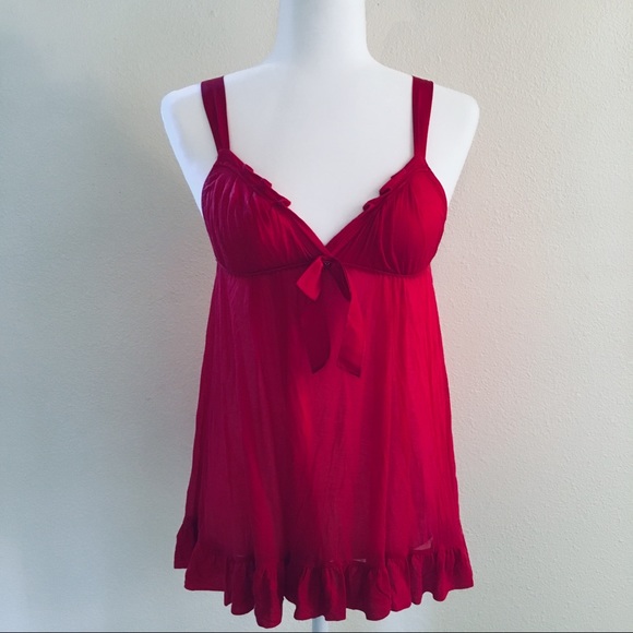 Victoria's Secret Other - ⭐️NWOT⭐️Victoria’s Secret Red Babydoll & Panties